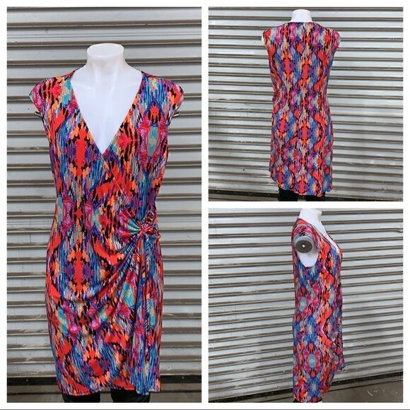Emma & Michele Dresses & Skirts - Emma & Michelle colorful mock wrap dress